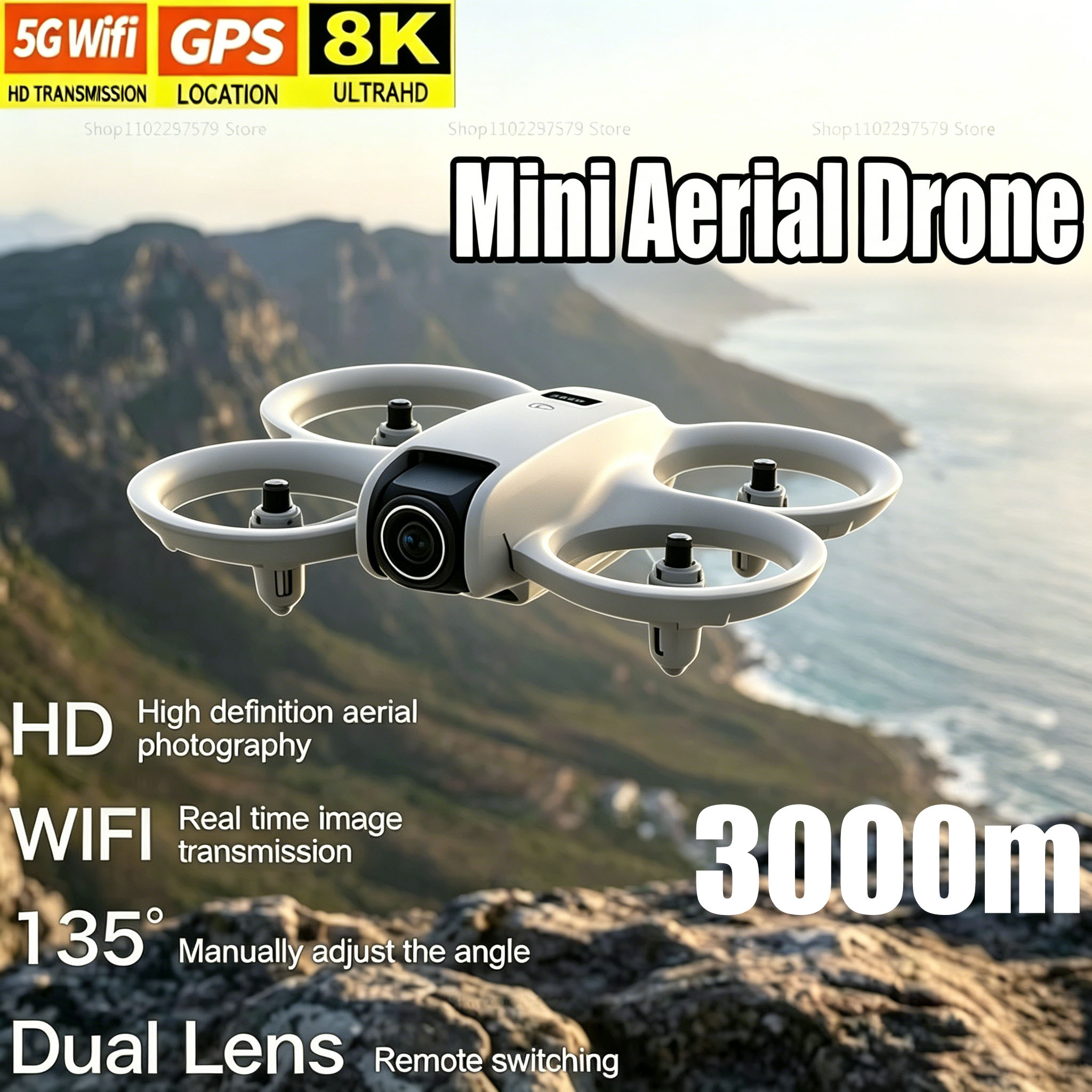 Drone Video Production - Mini Dron con Cámara HD 8K,