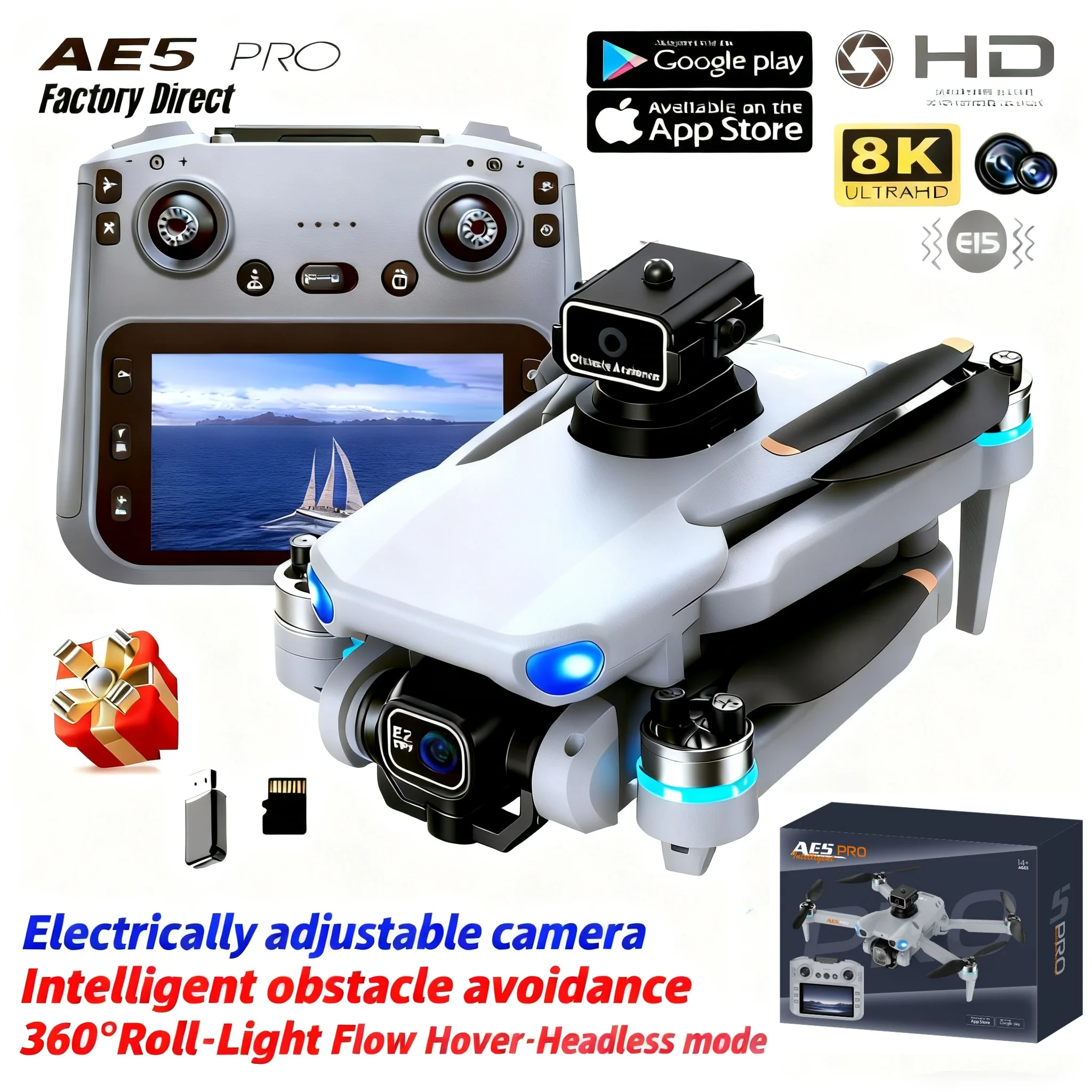 Dron AE5 Pro 8K HD con Pantall - Drone Video Production reseña y precio
